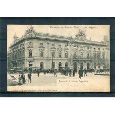 CIUDAD DE BUENOS AIRES ANTIGUA TARJETA POSTAL TRANVIAS BANCO NACION